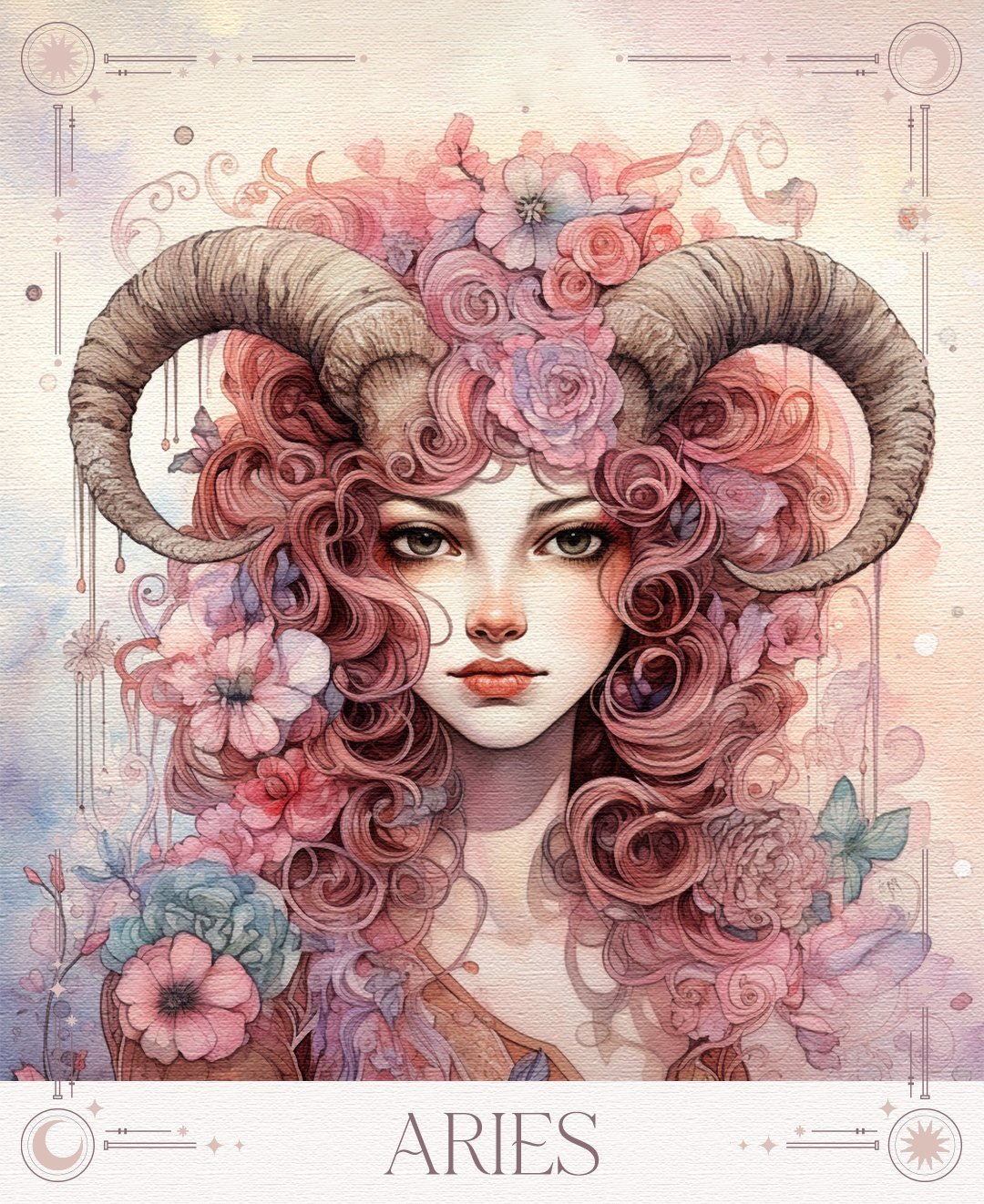 Aries zodiac sign tarot illustration, weekly tarot prediction