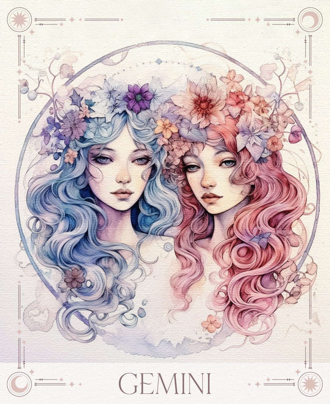 Gemini zodiac sign tarot illustration, weekly tarot prediction