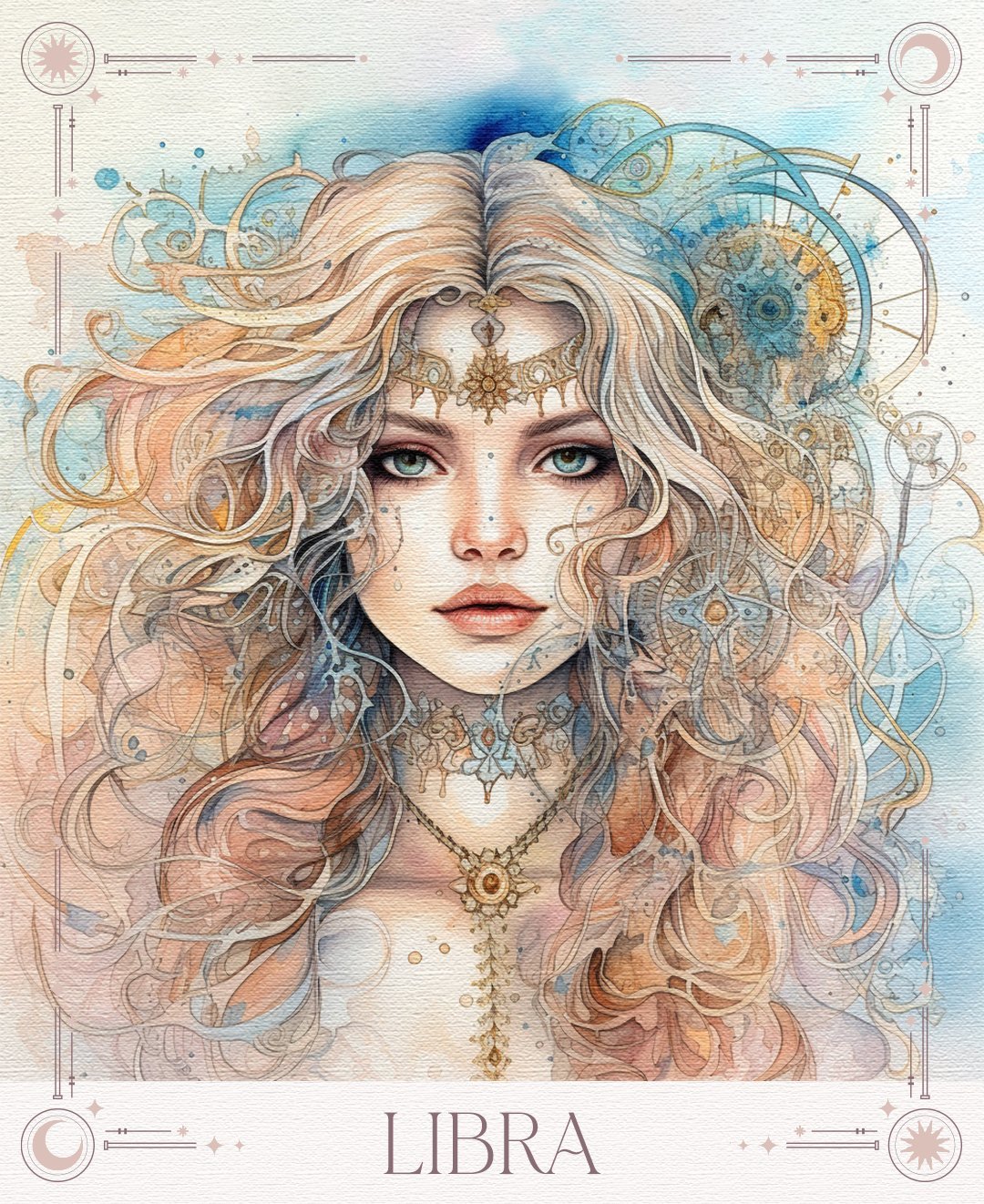 Libra zodiac sign tarot illustration, weekly tarot prediction