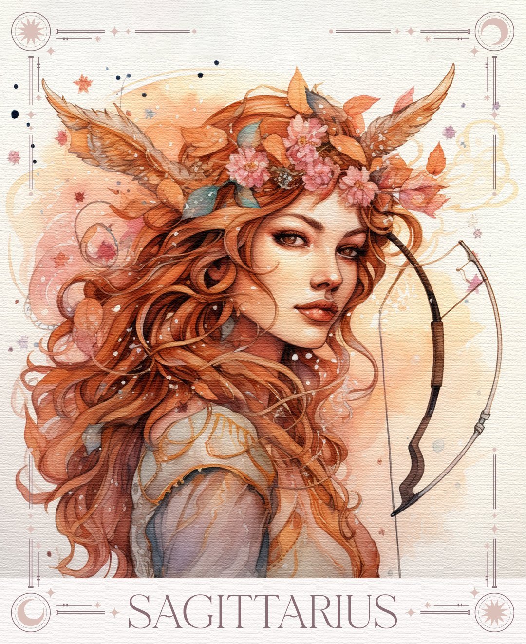 Sagittarius zodiac sign tarot illustration, weekly tarot prediction