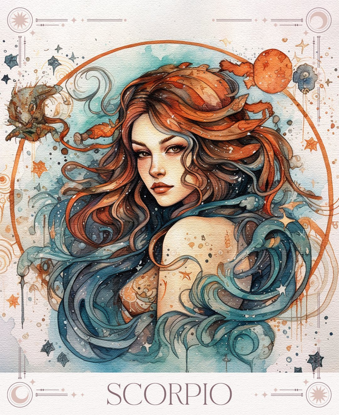 Scorpio zodiac sign tarot illustration, weekly tarot prediction
