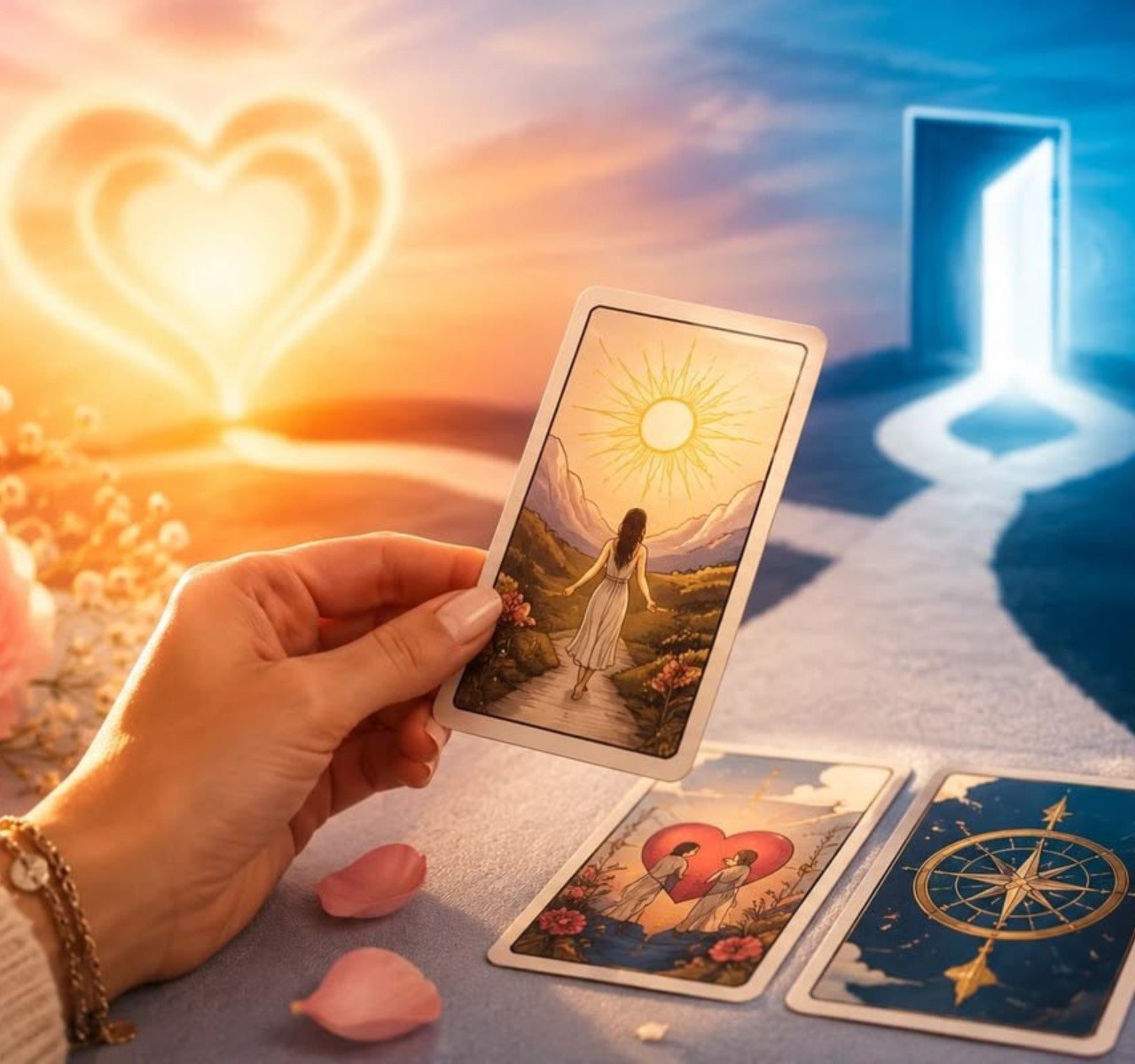 Wish manifestation ritual using tarot cards